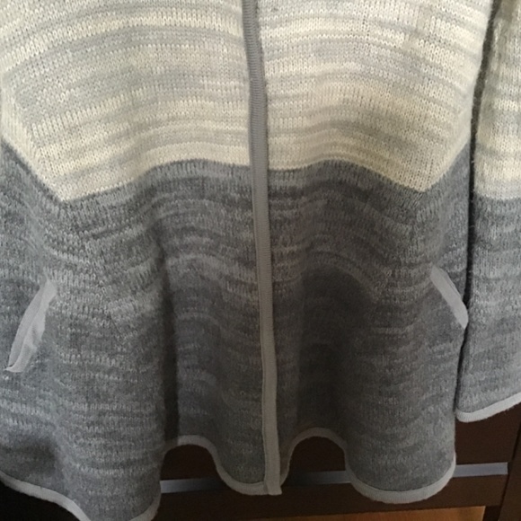 FREE PEOPLE WOOL BLEND LONG SEMI-ADJUSTED KNIT CARDIGAN, APPROX SIZE MED/LARGE - Picture 3 of 16